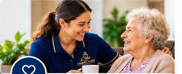Connect4Care uniformed care worker providing aged care support